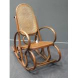 A Thonet type bentwood rocking chair