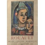 Original vintage art exhibition poster - Georges Rouault, 1960 at Musée Cantini - Marseillepublished