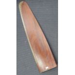 A mahogany and brass mounted plane propeller111cm long