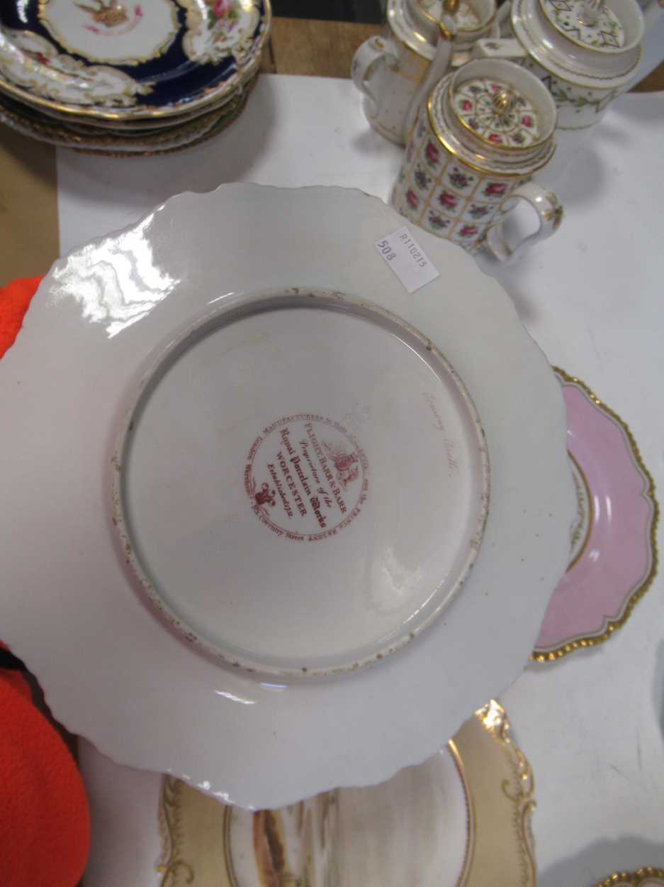 A pair of English porcelain plates painted with views of Doune Castle and View of Atholl; a pair - Image 2 of 18