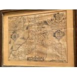 John Speed Cardigan Shyre, uncoloured engraved map of Cardiganshire published by Sudbury and Humble,