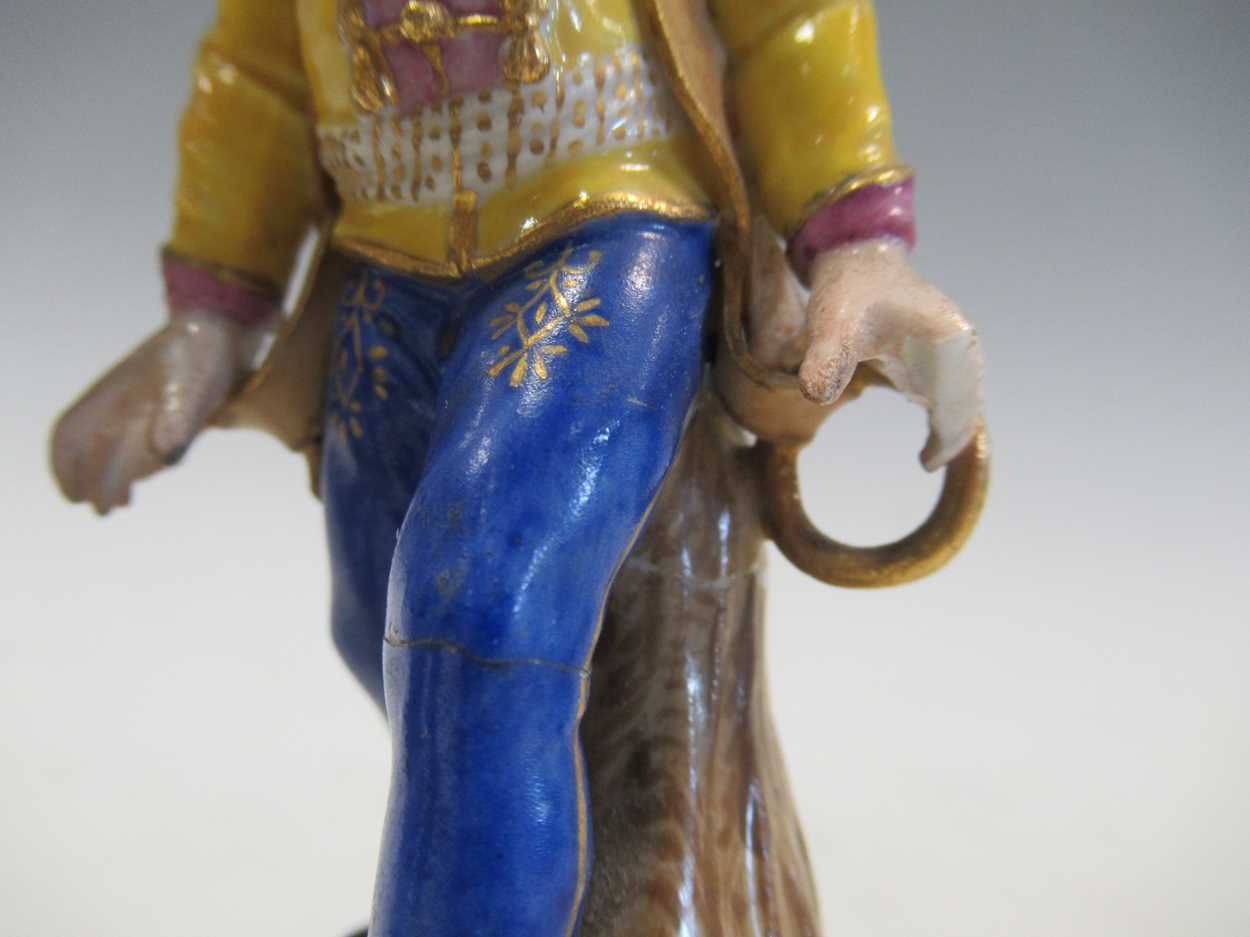 Two Meissen figures of military officers 12cm high and a Dresden pot pourri vase with a hinged cover - Image 8 of 32
