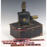 A German spirits magic lantern with slides in original box