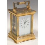A French repeating carriage clock by L'Epee, later 20th century,