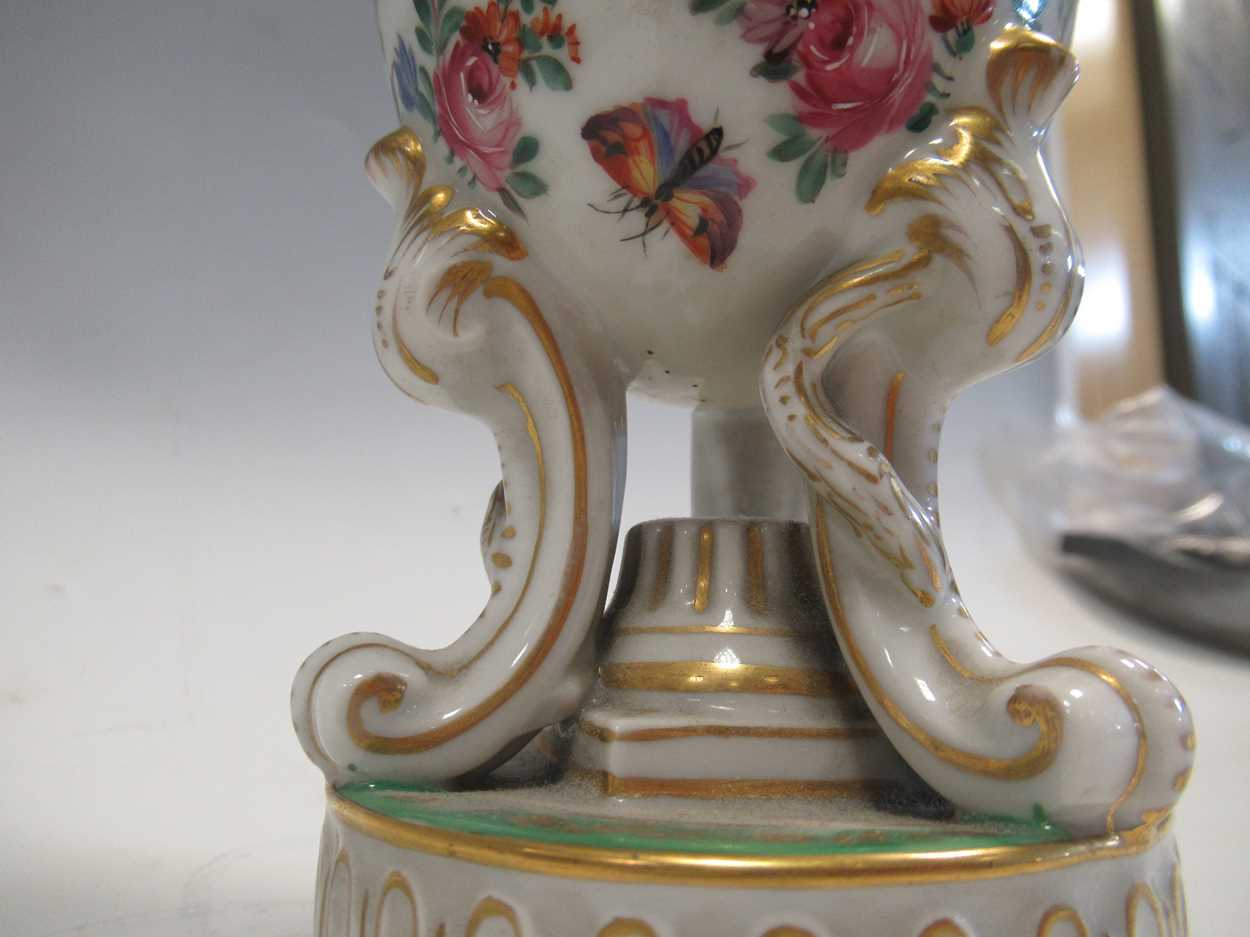 Two Meissen figures of military officers 12cm high and a Dresden pot pourri vase with a hinged cover - Image 5 of 32