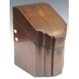 A George III mahogany knife box, 37 x 22 x 28cm