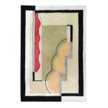 An Art Deco style wool rug, modern,