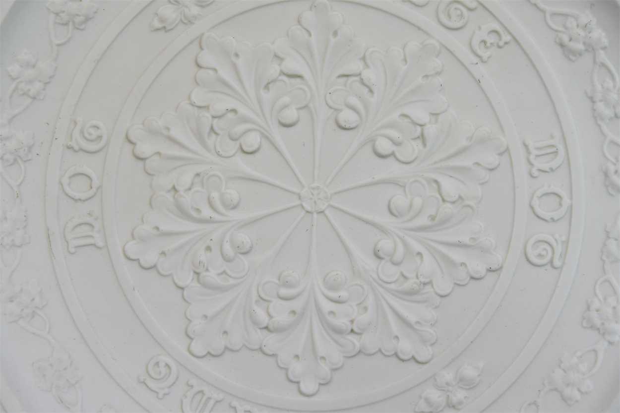 In the manner of A.W.N. Pugin, a W.H. Kerr & Co., Worcester Parian charger, - Image 5 of 6