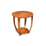 An Art Deco pale oak occasional table, circa 1930,