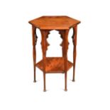 A Moorish style occasional table, probably retailed by Liberty & Co.,