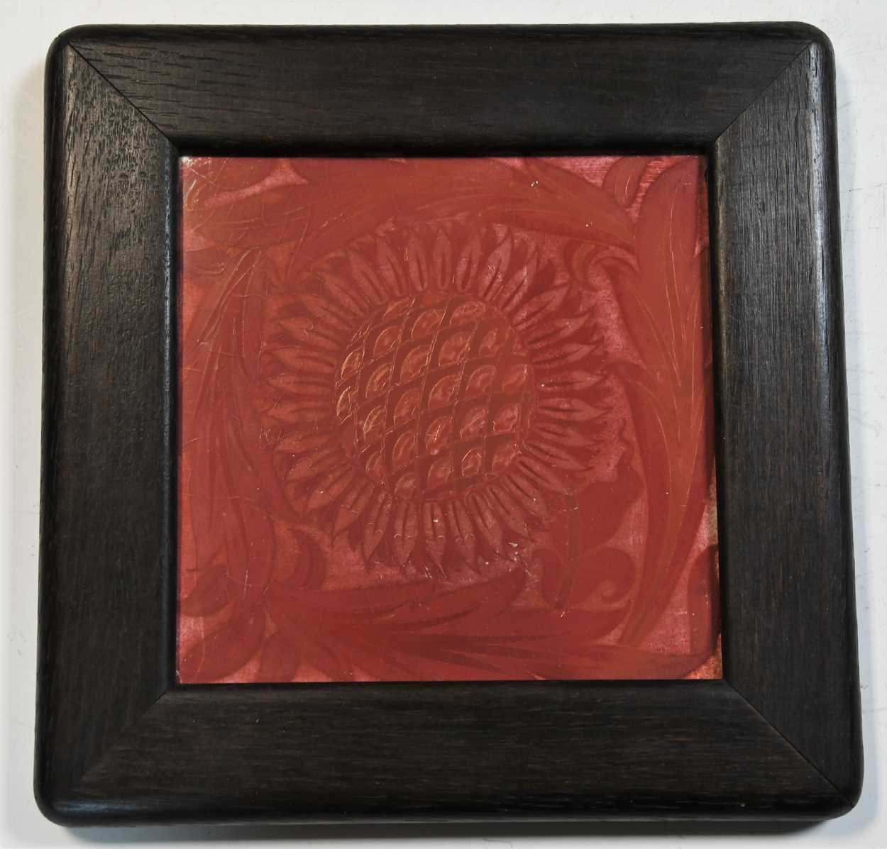 William De Morgan at Sands End, a framed ruby lustre tile, - Image 4 of 7