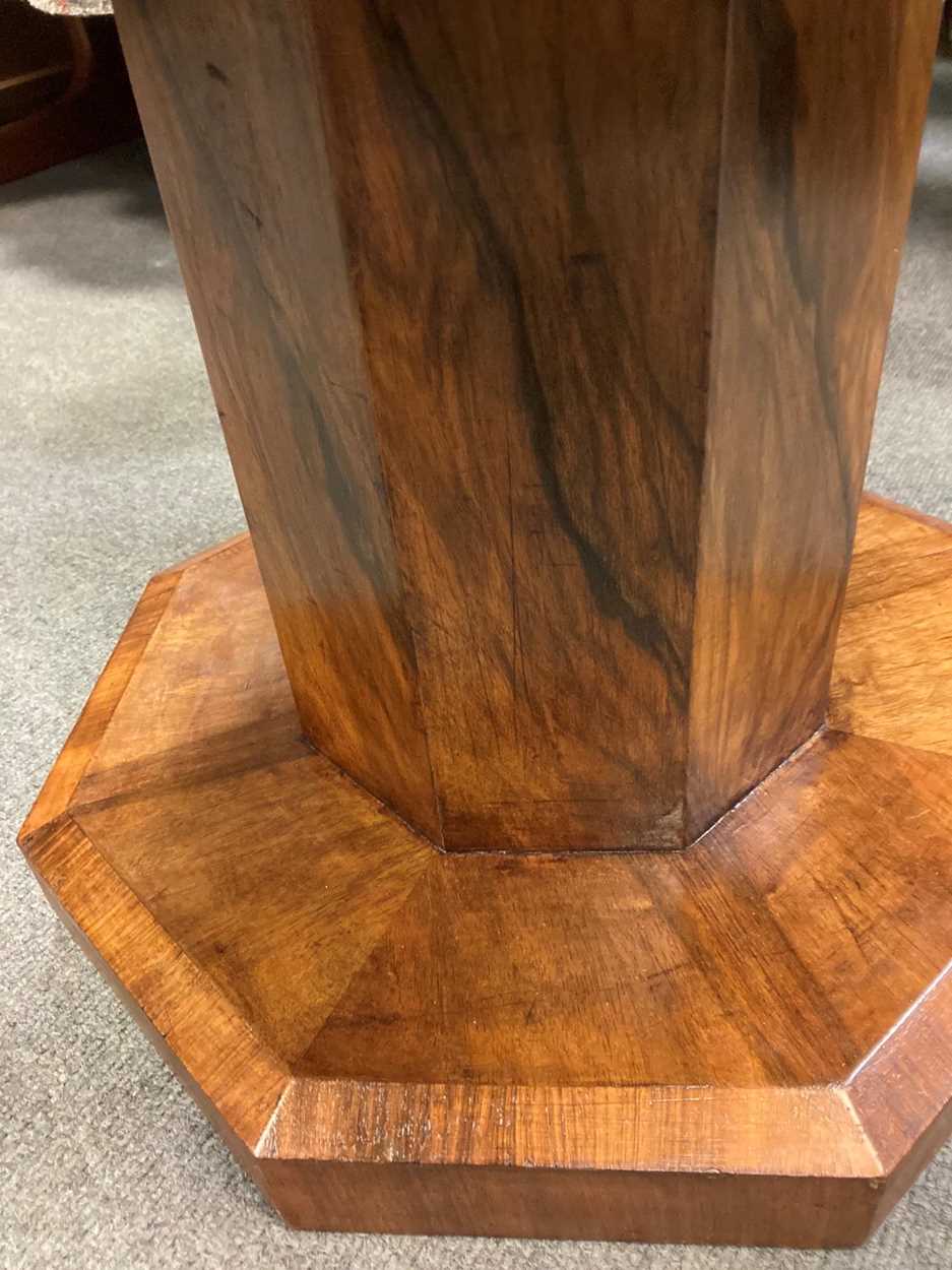 An Art Deco figured-walnut occasional table, - Image 5 of 5