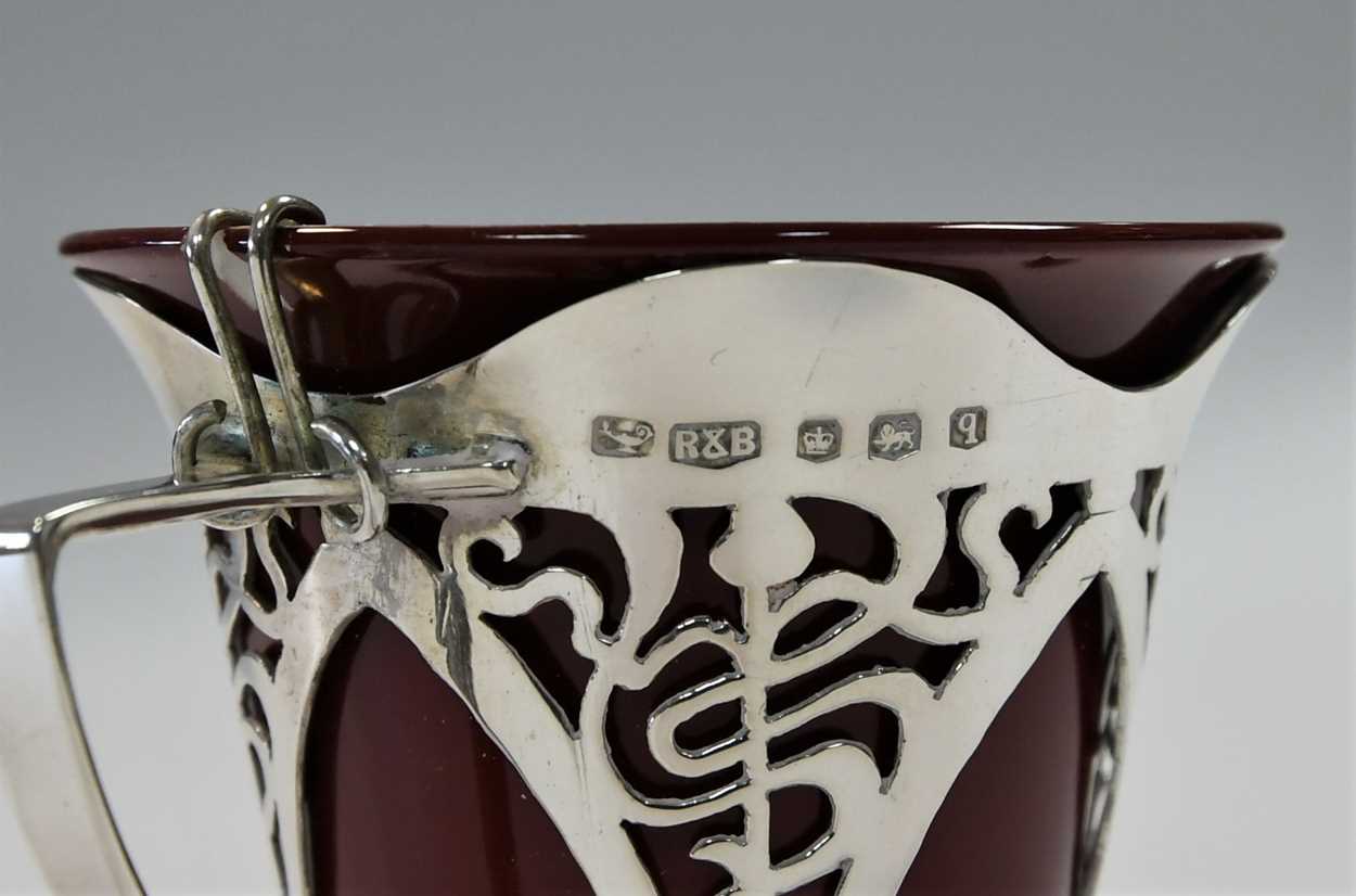 An Art Nouveau silver mounted Royal Doulton coffee service, - Image 11 of 13