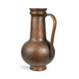 Adolf Adrian, a large repoussé copper jug,