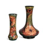Two Moorcroft Spanish pattern vases,