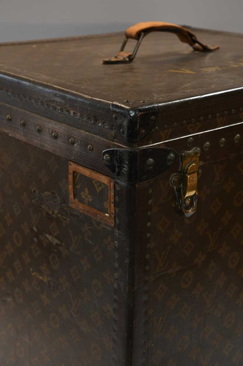 A Louis Vuitton lady's hat box or square steamer trunk, circa 1940s, - Image 6 of 23