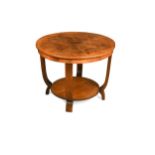 An Art Deco walnut occasional table,