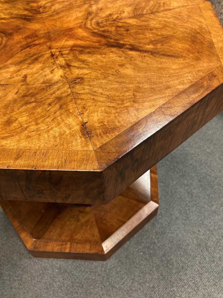 An Art Deco figured-walnut occasional table, - Image 3 of 5