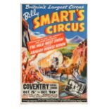 A group of three unframed mid-century Circus advertising posters,