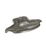 A WMF Art Nouveau pewter inkstand, pattern no. 224,