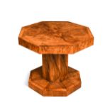 An Art Deco figured-walnut occasional table,