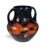 A Moorcroft Pomegranate pattern twin-handled amphora vase,