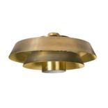 A brass ceiling light in the manner of Louis Poulsen,