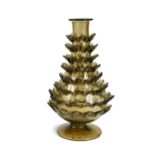 Attributed to Salviati, a smoked glass 'pinecone' vase,