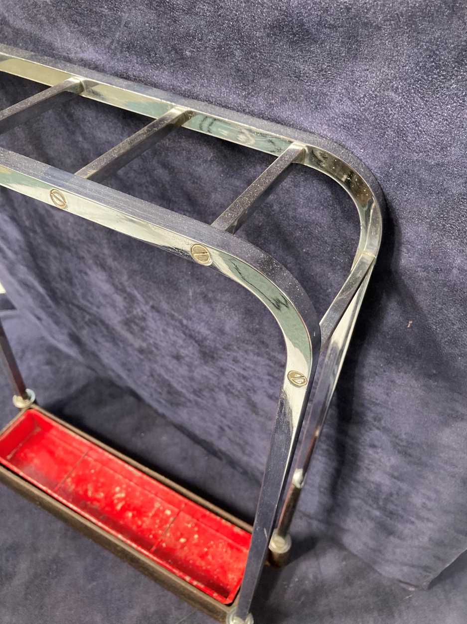 An Art Deco chrome stick stand, circa 1930, - Image 4 of 4