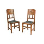 William Neatby (1860-1910), a pair of oak side chairs,