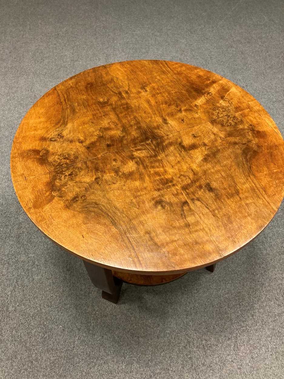 An Art Deco walnut occasional table, - Image 2 of 5