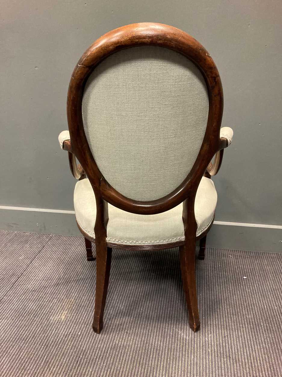 A Hepplewhite style mahogany elbow chair, 19th century, - Image 3 of 21