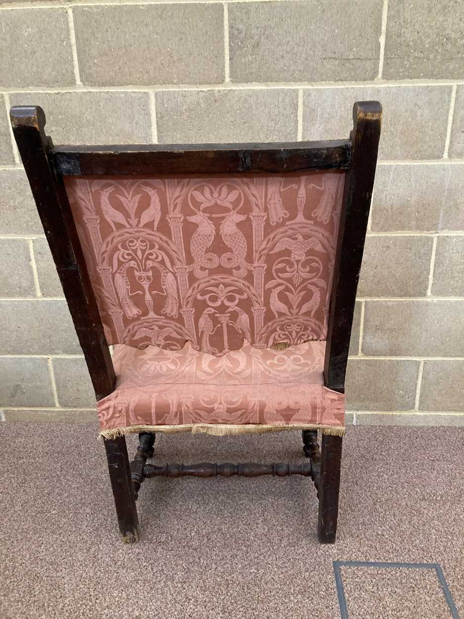 A pair of Italian walnut open armchairs, 18th/ 19th century, - Image 9 of 21