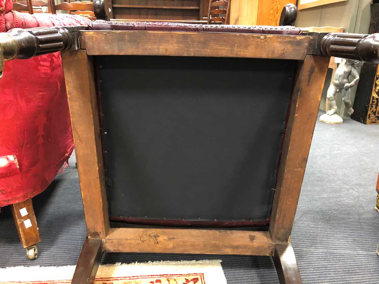 A caned mahogany bergère library armchair, 19th century, - Image 5 of 7