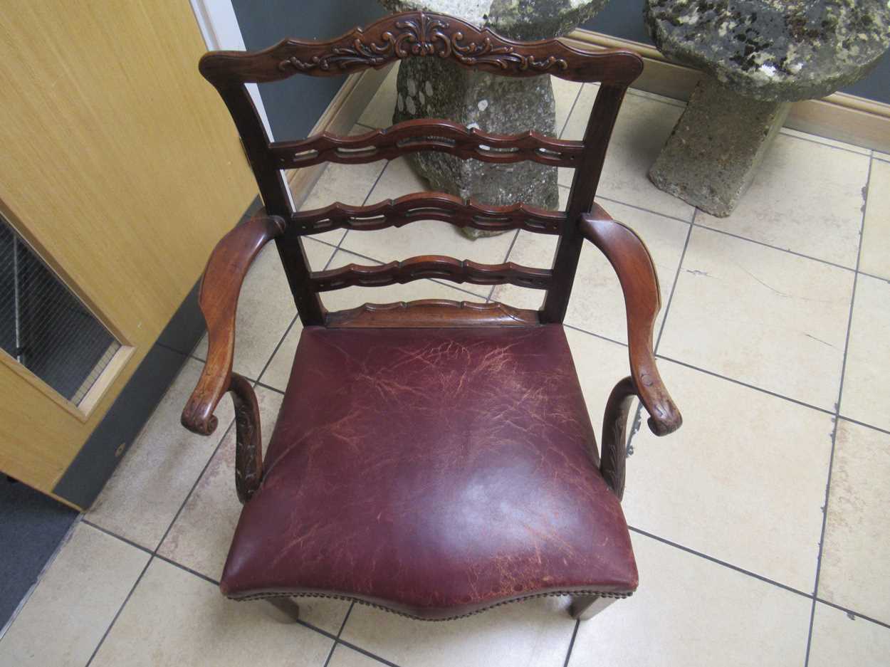 An early George III mahogany open armchair, - Image 18 of 18