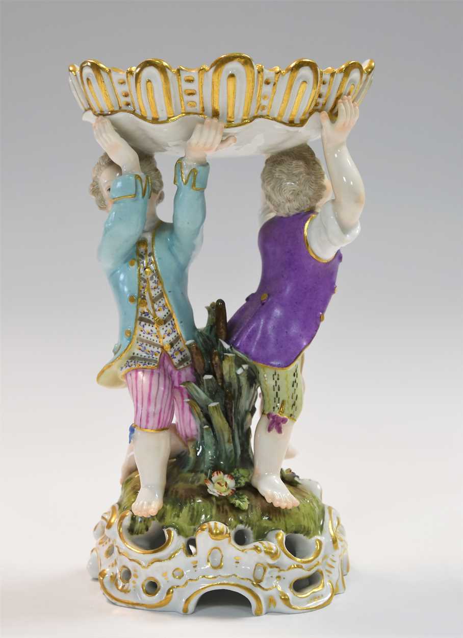 A pair of Meissen figural sweetmeats, late 19th/early 20th century, - Image 2 of 12
