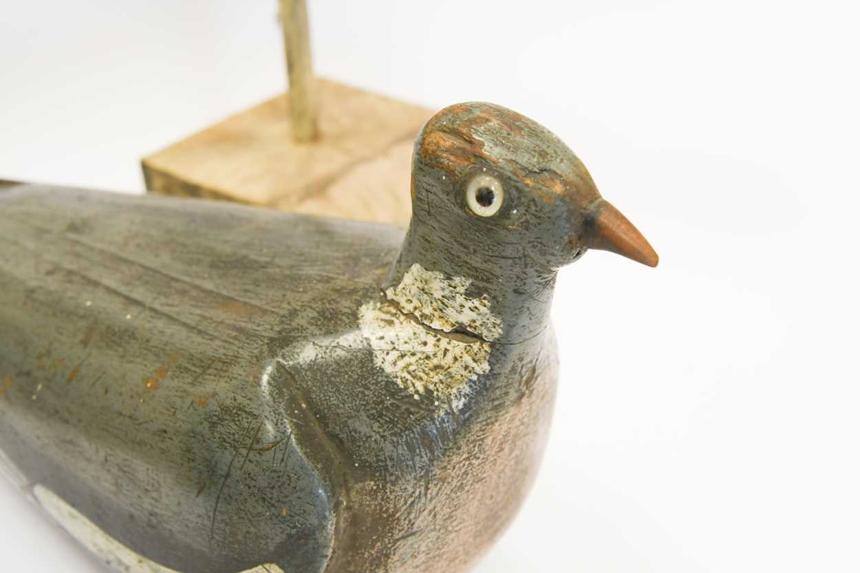 Four painted wood decoy wood pigeons, late 19th/early 20th century, - Image 5 of 14