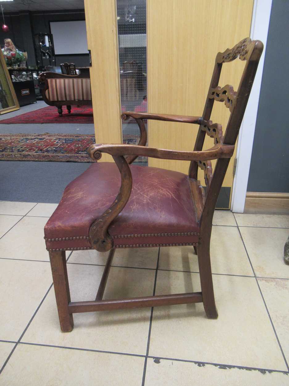 An early George III mahogany open armchair, - Image 6 of 18