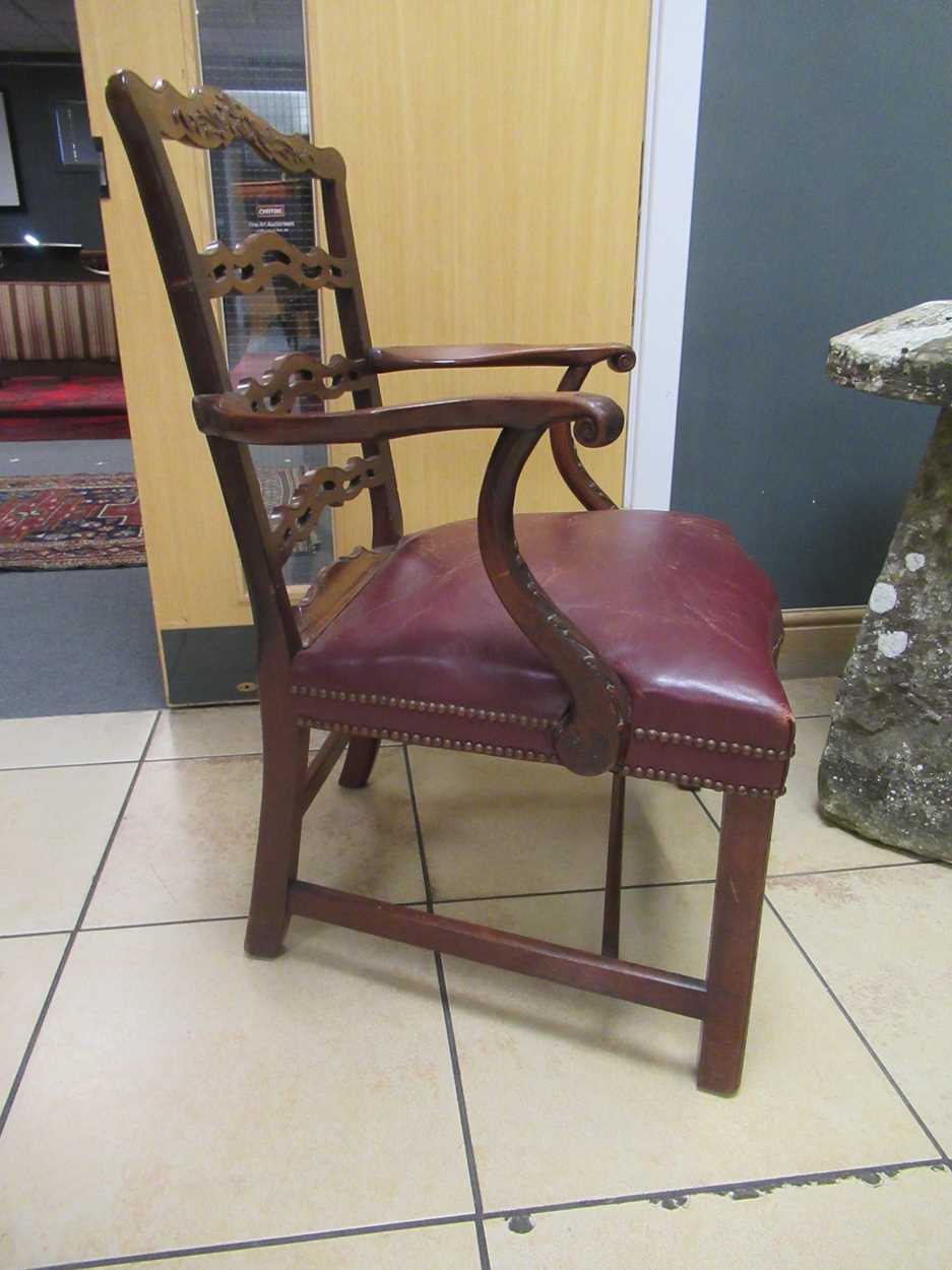 An early George III mahogany open armchair, - Image 7 of 18