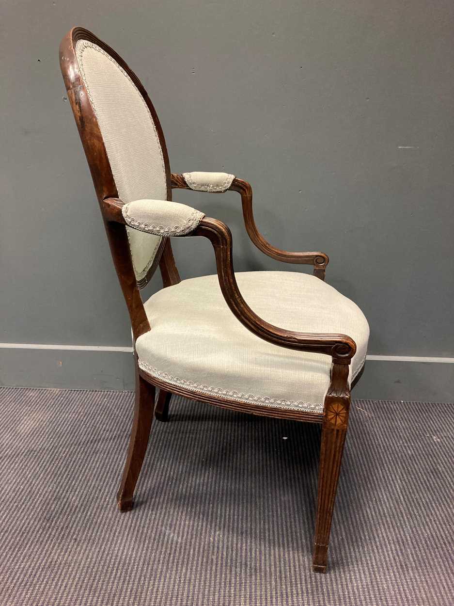 A Hepplewhite style mahogany elbow chair, 19th century, - Image 4 of 21