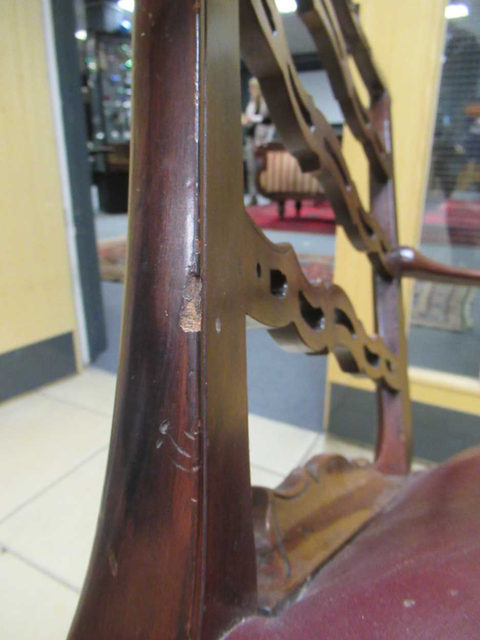 An early George III mahogany open armchair, - Image 11 of 18