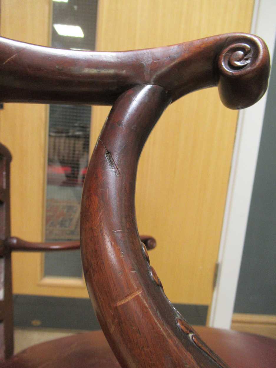 An early George III mahogany open armchair, - Image 9 of 18