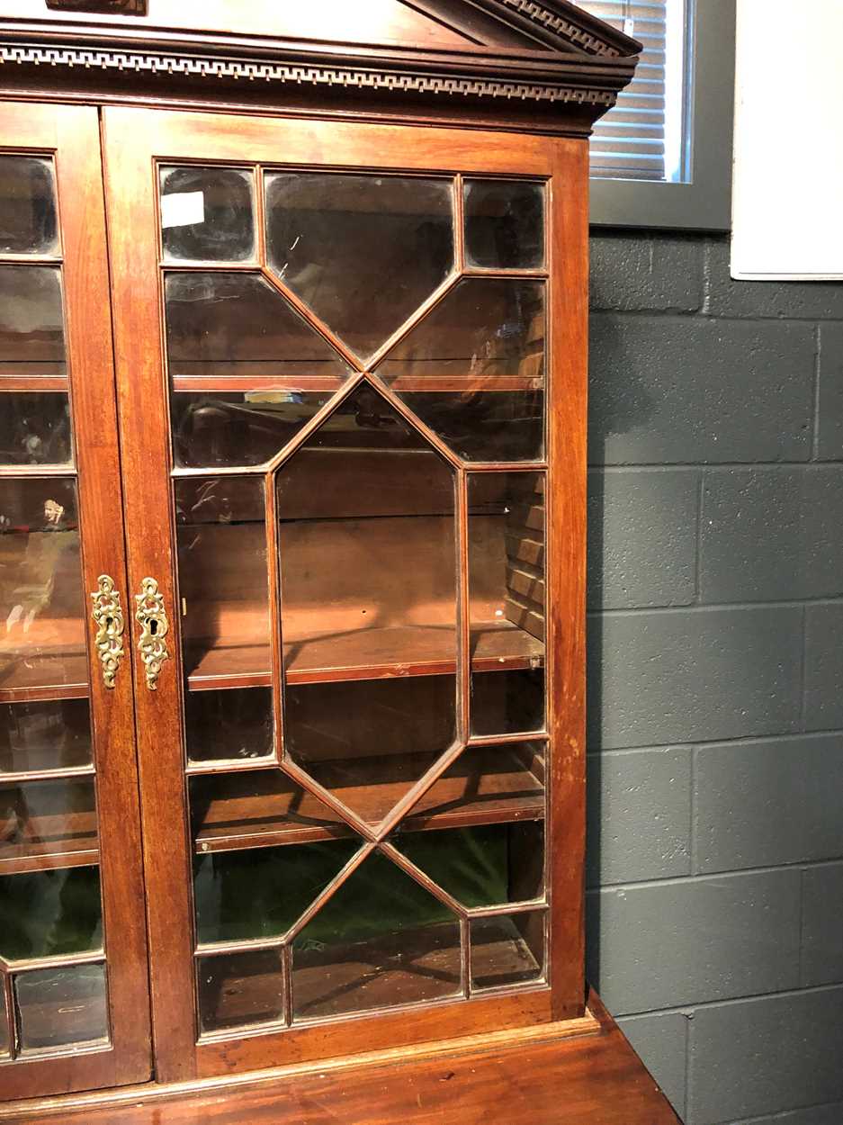 An Irish mahogany bureau bookcase, late 18th century, - Image 21 of 24