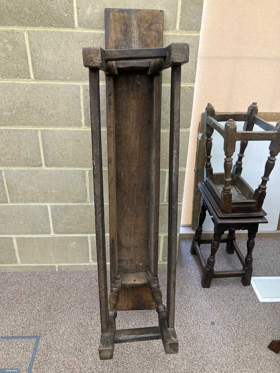 A carved oak bench, 17th century, - Image 7 of 20