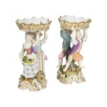 A pair of Meissen figural sweetmeats, late 19th/early 20th century,