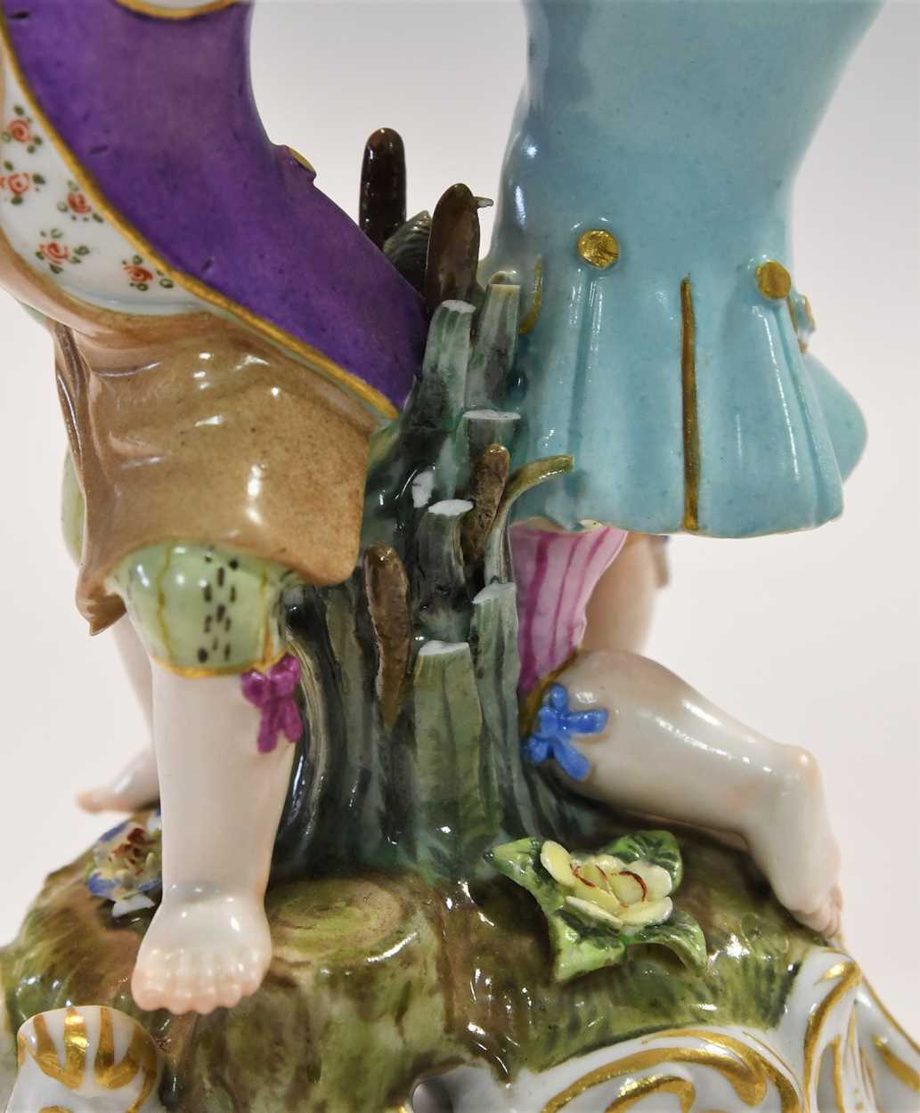 A pair of Meissen figural sweetmeats, late 19th/early 20th century, - Image 6 of 12