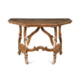 An Italian walnut side table, 18th century,