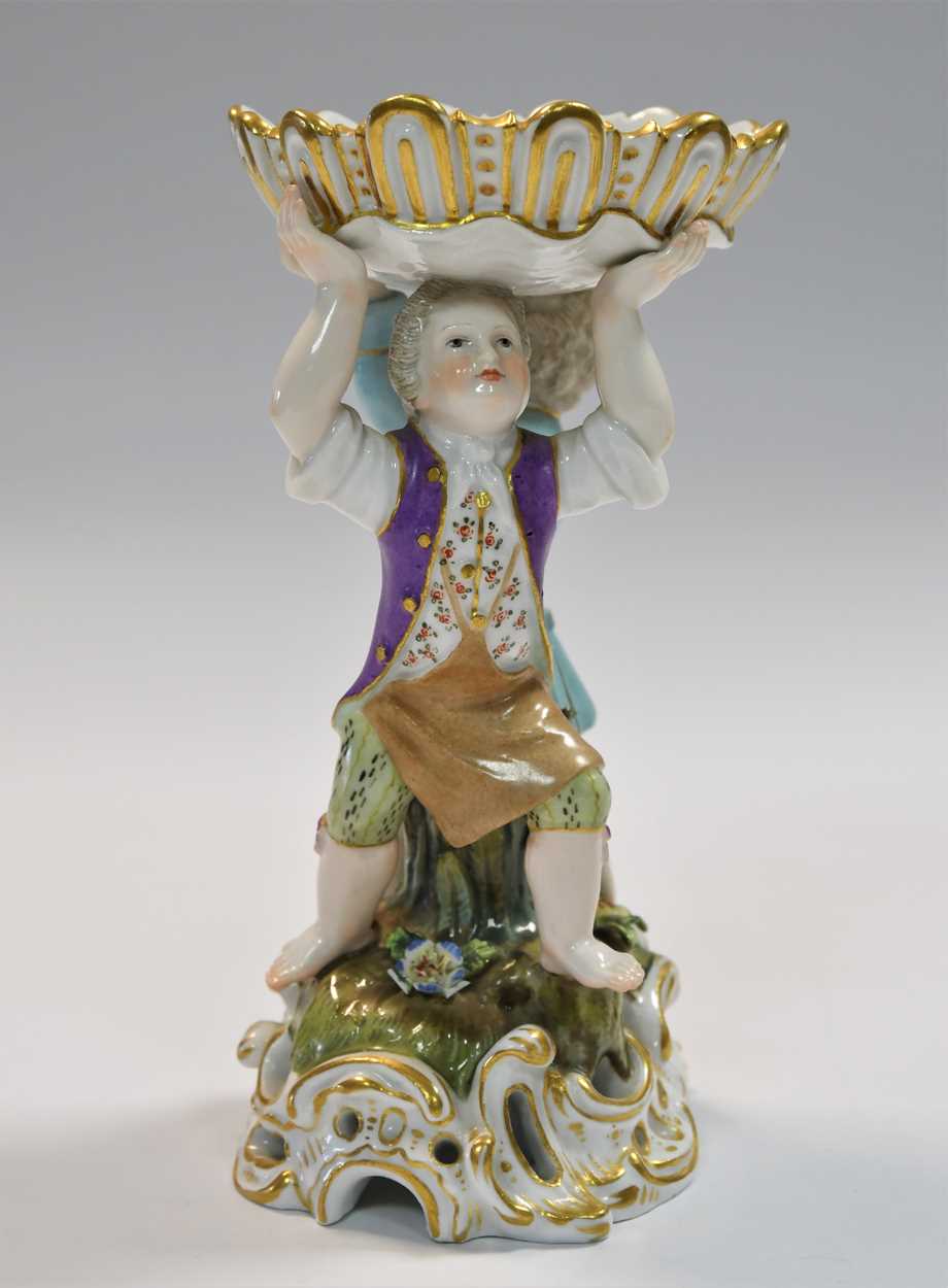 A pair of Meissen figural sweetmeats, late 19th/early 20th century, - Image 4 of 12