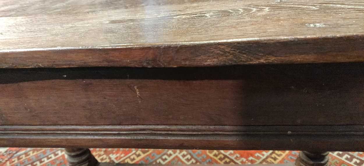 A small oak refectory table, 17th century, - Image 8 of 13