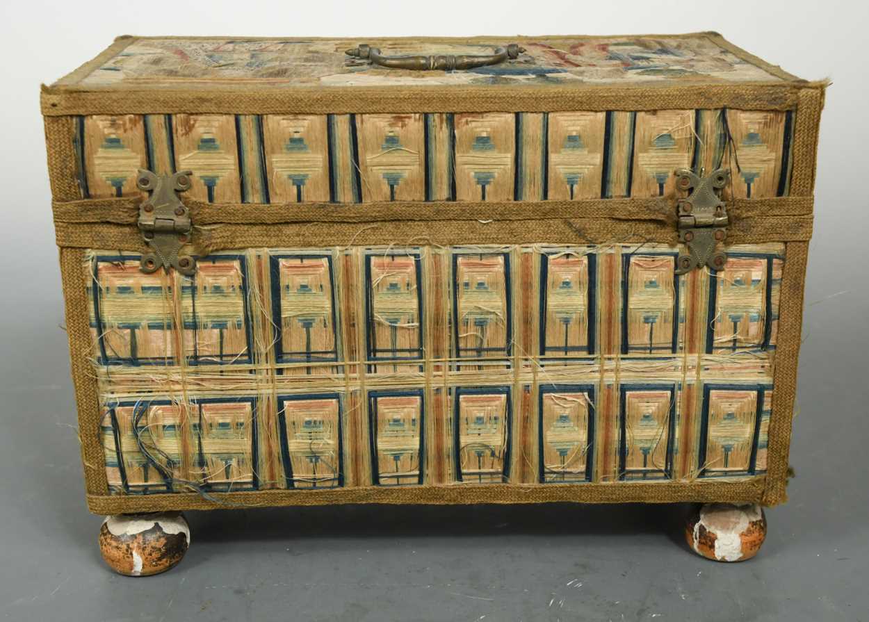 A Charles II stumpwork casket, - Image 9 of 22